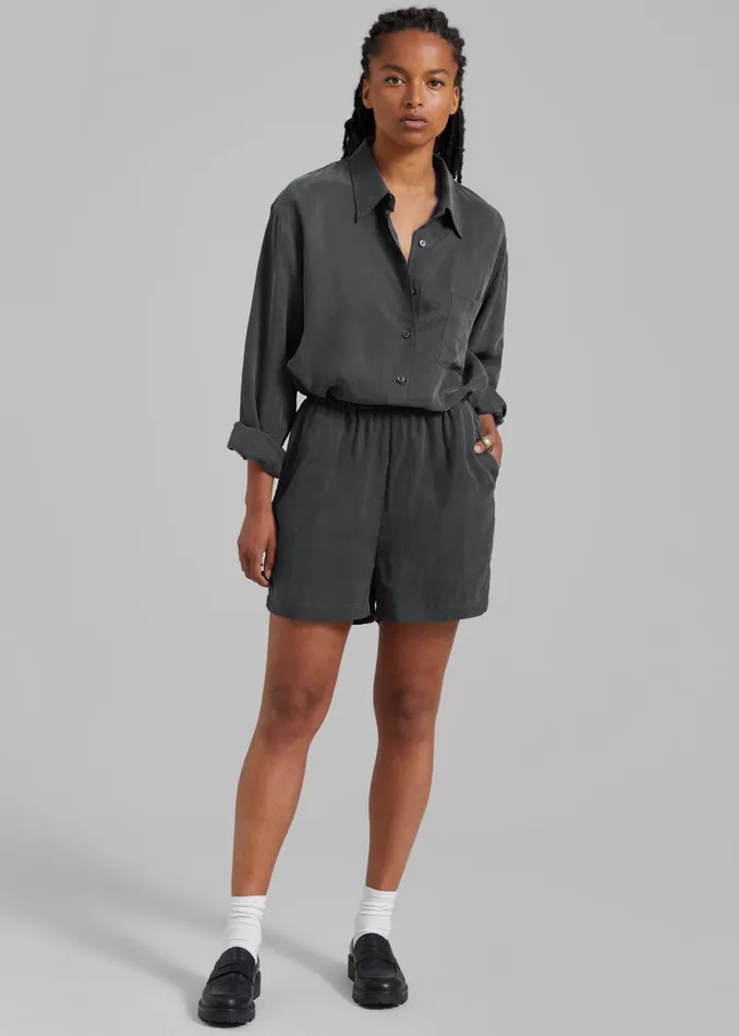 Women Haneul Shorts 8211 Charcoal The Frankie Shop Bottoms