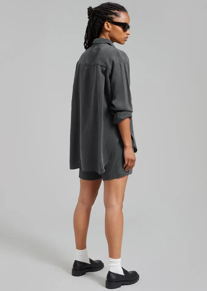 Women Haneul Shorts 8211 Charcoal The Frankie Shop Bottoms