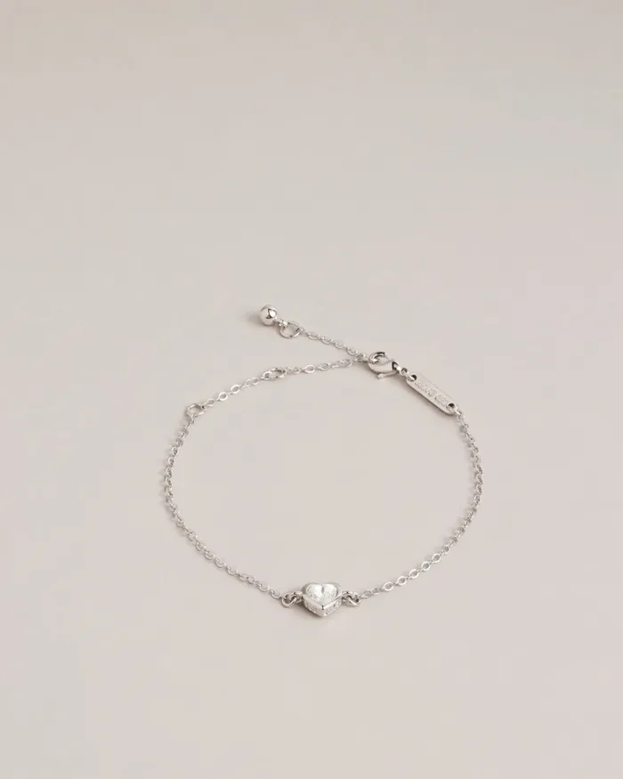 Women HANSAA 8211 Crystal Heart Bracelet Silver Colour Ted Baker Jewellery Women HANSAA 8211 Crystal Heart Bracelet Silver Colour Ted Baker Jewellery