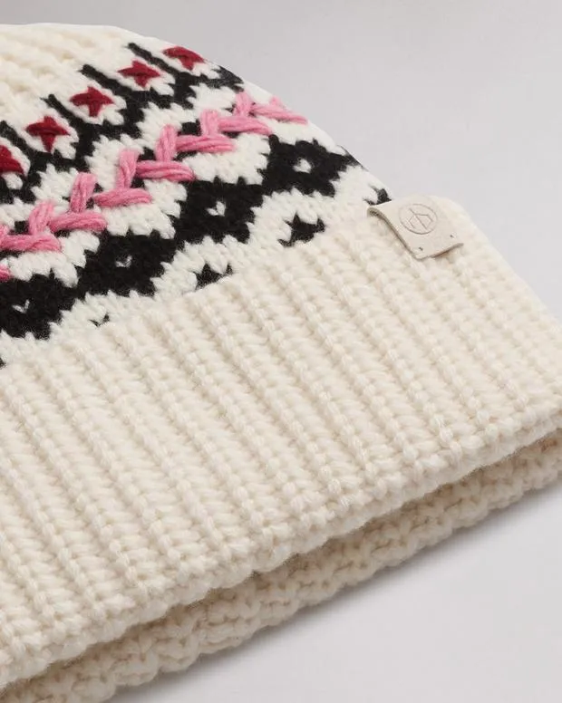 Women Hats and Gloves Rag and Bone Leigh Fair Isle Beanie Ivory