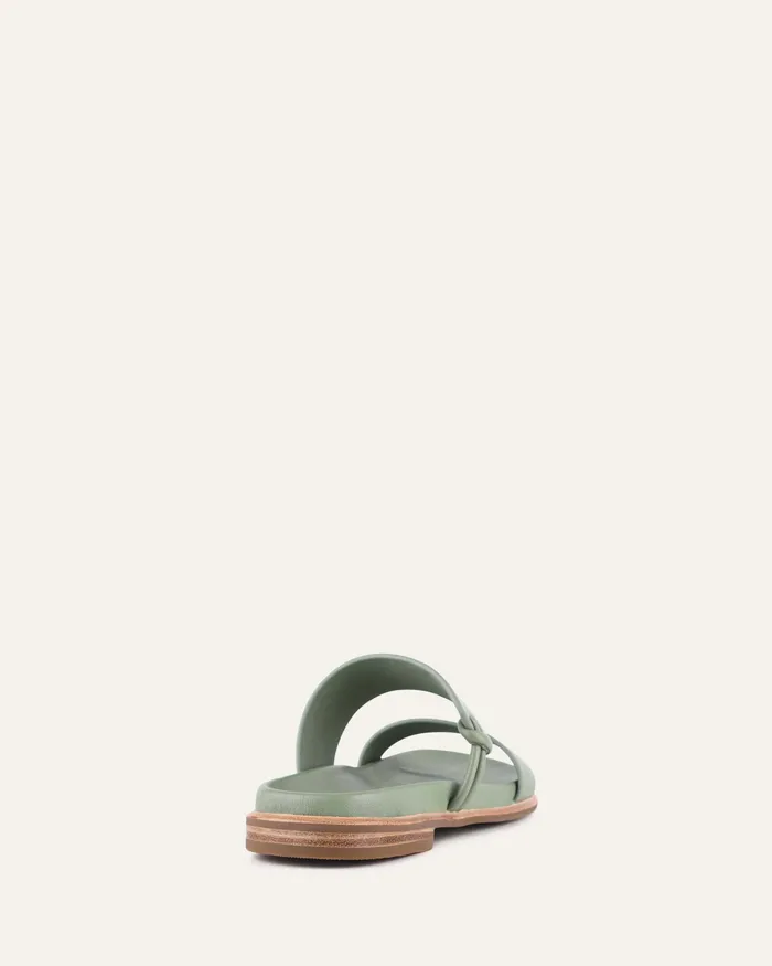 Women Hayes flat sandals pistachio green leather FLAT SANDALS jomercer Women Hayes flat sandals pistachio green leather FLAT SANDALS jomercer