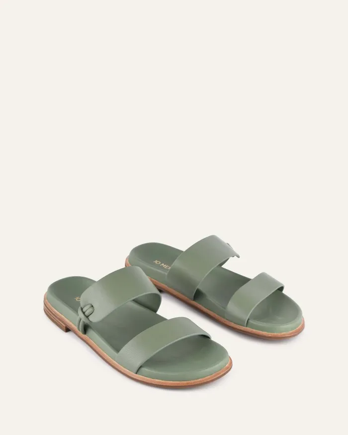 Women Hayes flat sandals pistachio green leather FLAT SANDALS jomercer Women Hayes flat sandals pistachio green leather FLAT SANDALS jomercer