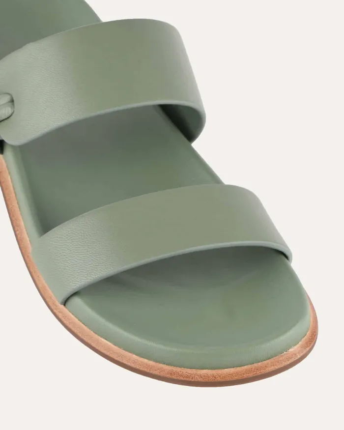 Women Hayes flat sandals pistachio green leather FLAT SANDALS jomercer Women Hayes flat sandals pistachio green leather FLAT SANDALS jomercer