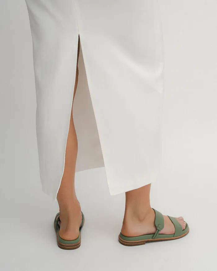 Women Hayes flat sandals pistachio green leather FLAT SANDALS jomercer Women Hayes flat sandals pistachio green leather FLAT SANDALS jomercer