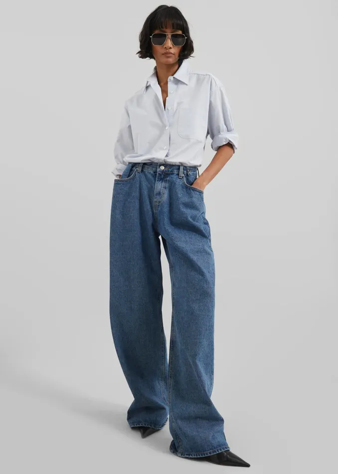 Women Hayla Denim Pants 8211 Medium Wash The Frankie Shop Bottoms