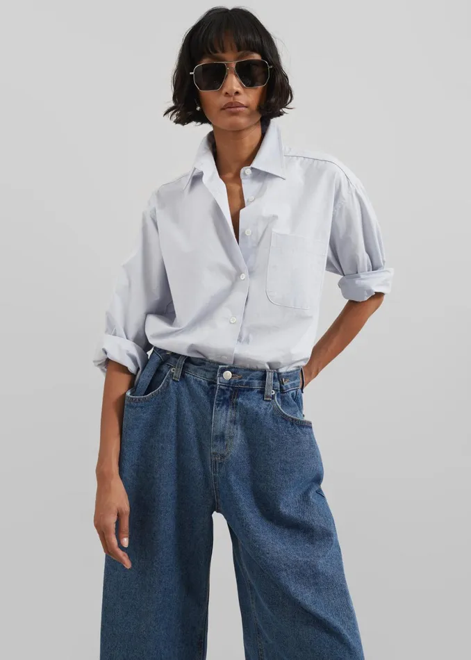 Women Hayla Denim Pants 8211 Medium Wash The Frankie Shop Bottoms