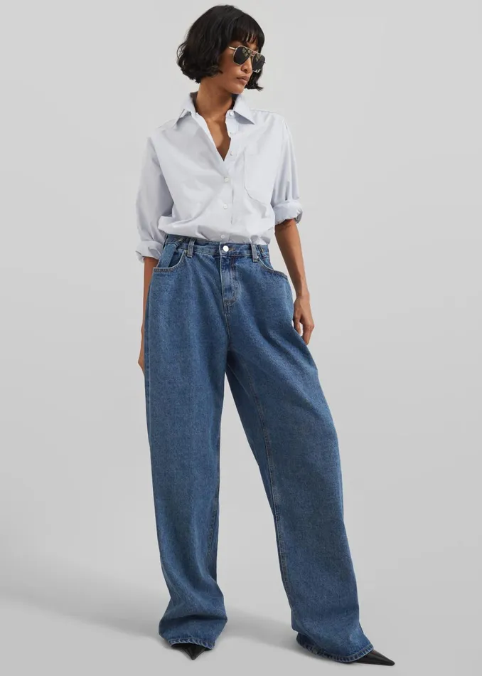 Women Hayla Denim Pants 8211 Medium Wash The Frankie Shop Bottoms