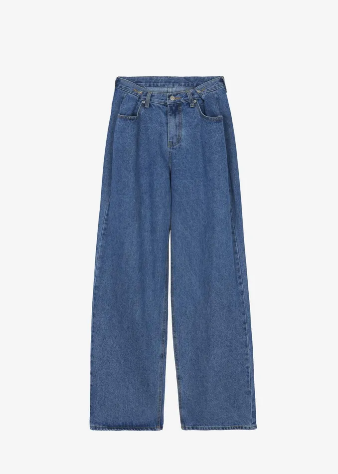Women Hayla Denim Pants 8211 Medium Wash The Frankie Shop Bottoms