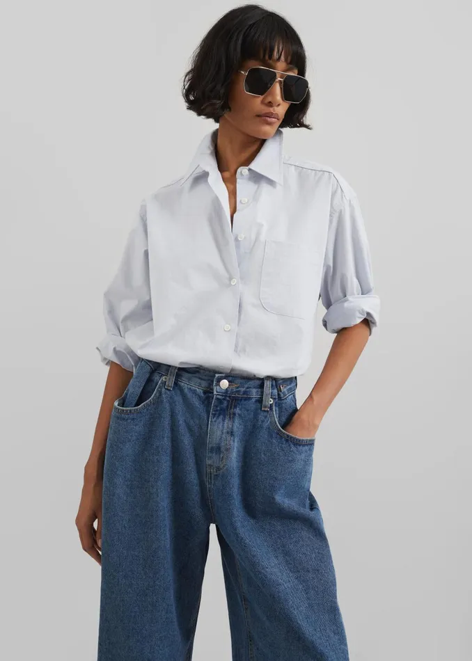 Women Hayla Denim Pants 8211 Medium Wash The Frankie Shop Bottoms