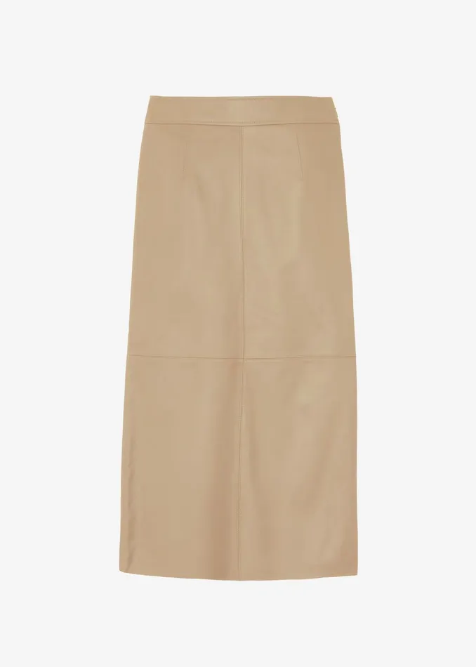 Women Heather Leather Pencil Skirt 8211 Beige The Frankie Shop Bottoms