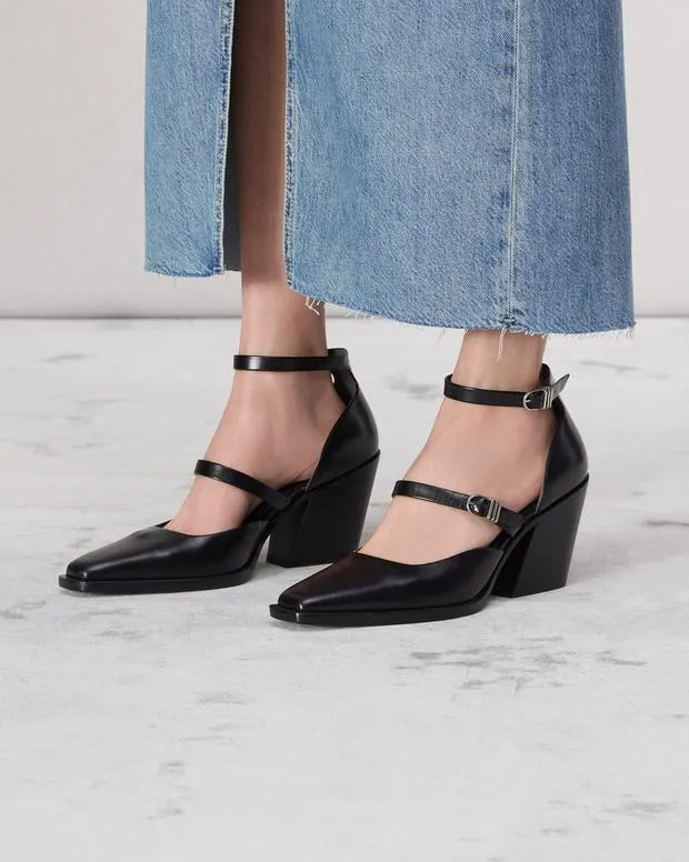 Women Heels Rag and Bone Joni Mary Jane Shoes Black