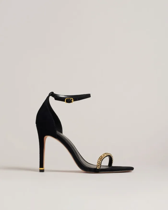 Women HELENNI 8211 Crystal Embellished Heeled Sandals Gold Ted Baker Heels