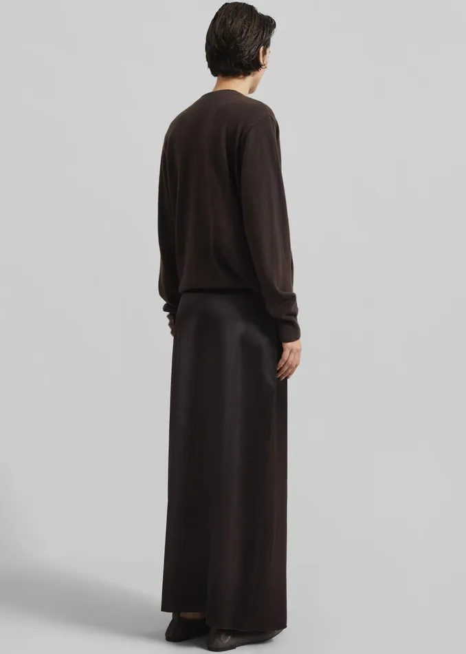 Women Hencil Satin Maxi Skirt 8211 Brown The Frankie Shop Bottoms