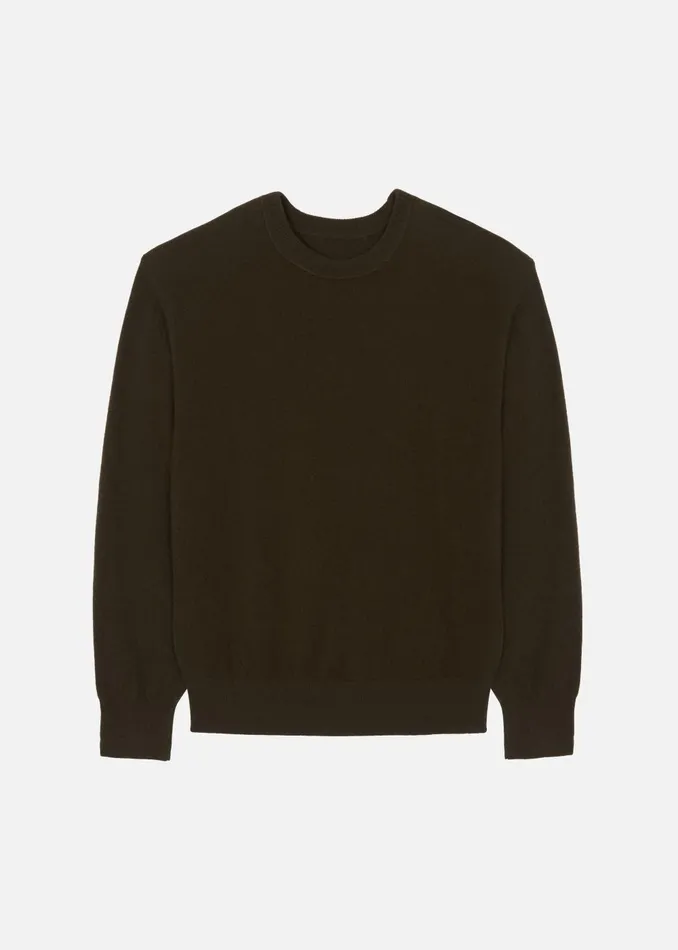 Women Isar Wool Crewneck Sweater 8211 Khaki The Frankie Shop Knitwear