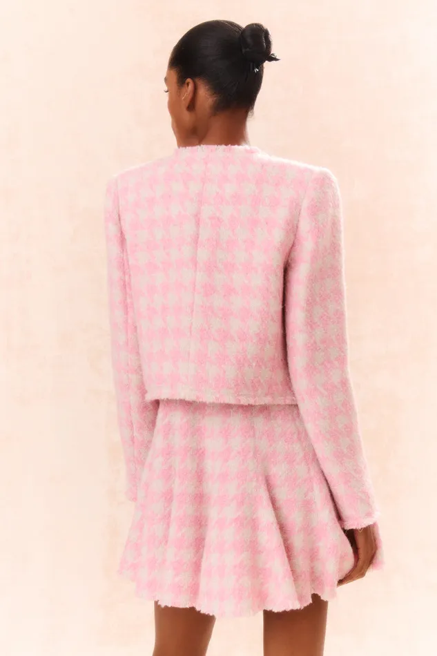 Women Jackets and Coats LoveShackFancy Antoine Tweed Jacket Rose Quartz
