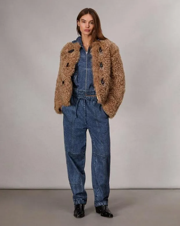 Women Jackets and Coats Rag and Bone Sabrina Shearling Jacket Light Brown