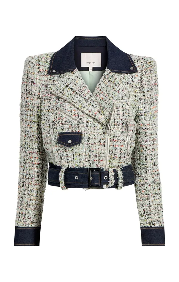 Women Jackets Cinq Sept Anya Boucle Zoe Jacket Patina Multi