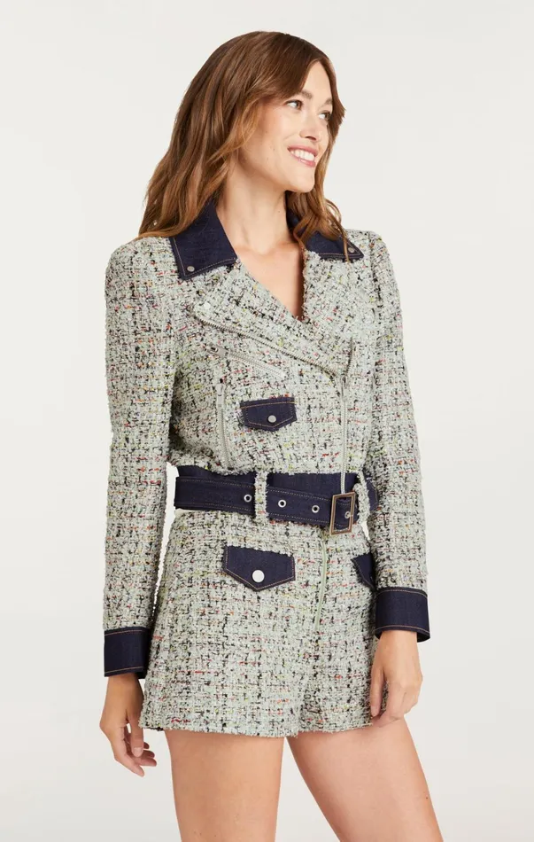 Women Jackets Cinq Sept Anya Boucle Zoe Jacket Patina Multi