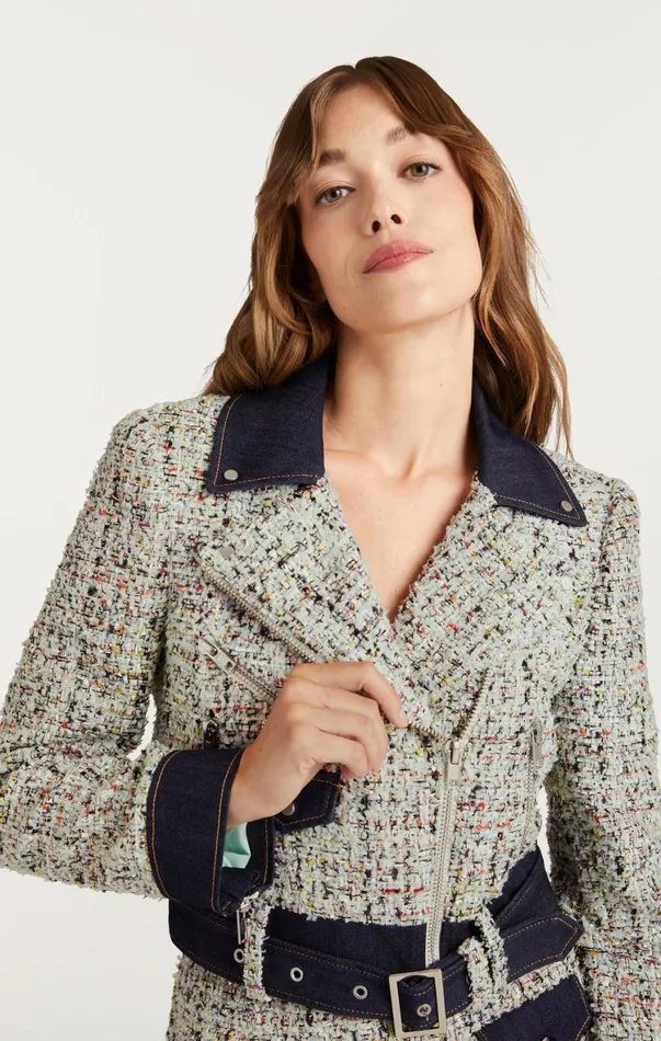 Women Jackets Cinq Sept Anya Boucle Zoe Jacket Patina Multi