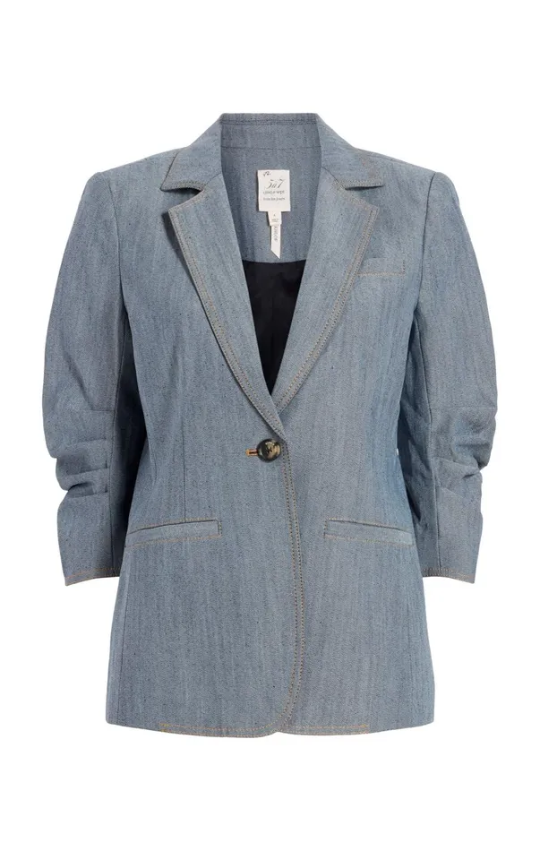 Women Jackets Cinq Sept Denim Khloe Blazer Light Indigo