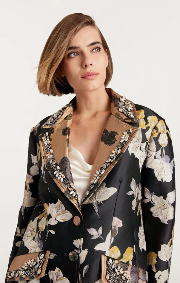 Women Jackets Cinq Sept Rabia Coat Blackmulti