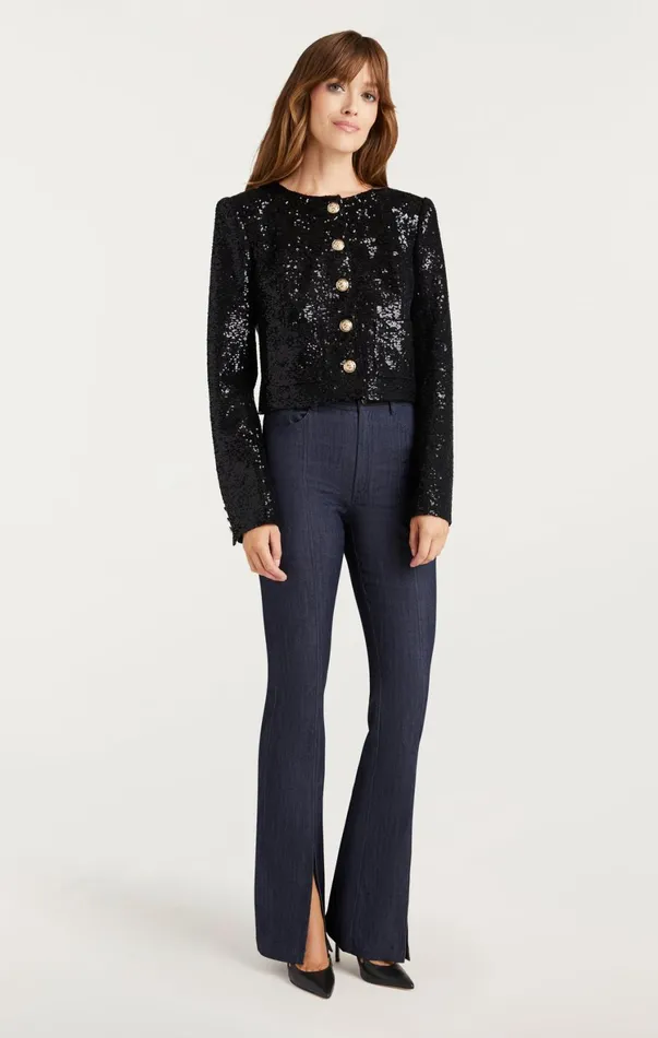 Women Jackets Cinq Sept Sequin Randi Jacket Black