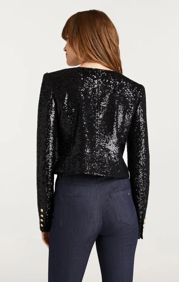 Women Jackets Cinq Sept Sequin Randi Jacket Black