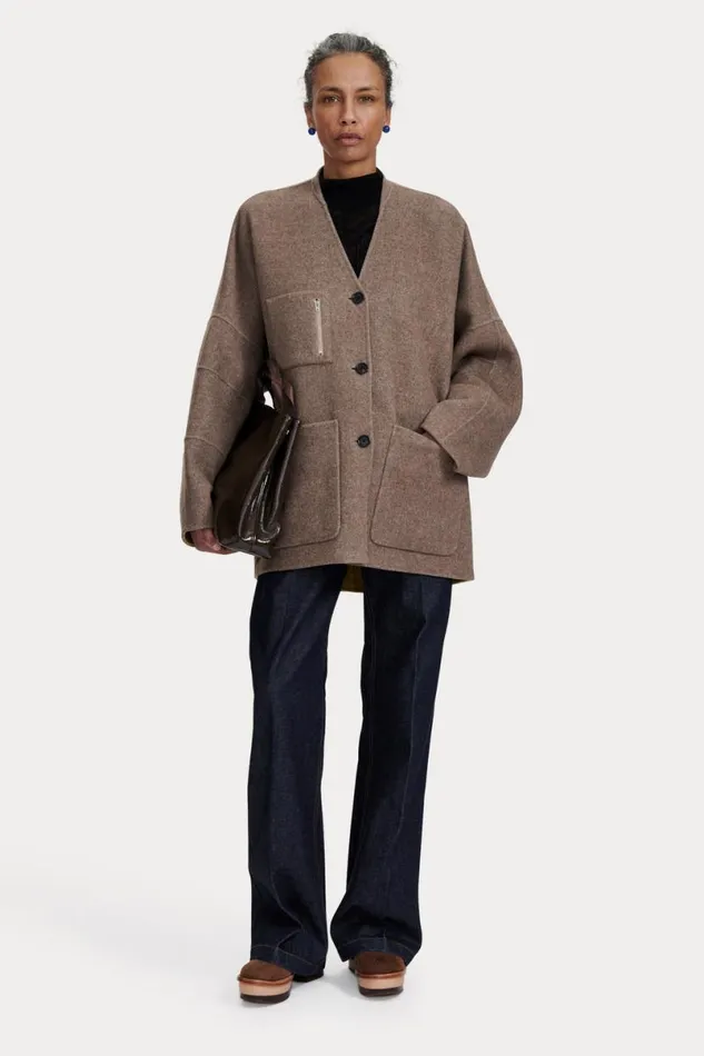 Women Jackets Outerwear Rachel Comey Derby Jacket Sencha Light Brown