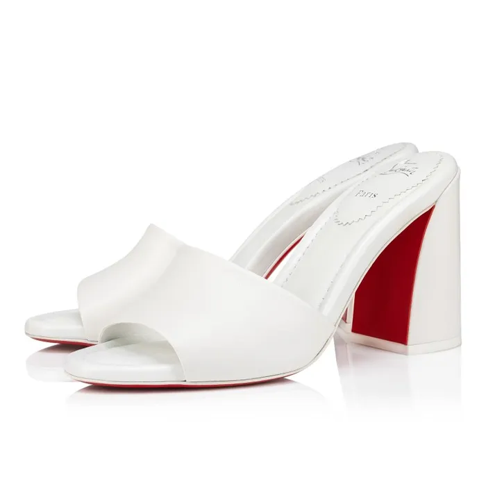 Women Jane Mule 85 Mm Mules 8211 Nappa Leather 8211 Bianco Christian Louboutin Mules