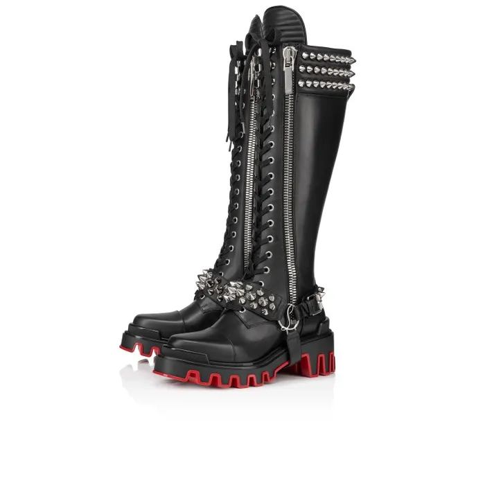 Women Janetta Botta Boots 8211 Calf Leather 8211 Black Christian Louboutin Boots