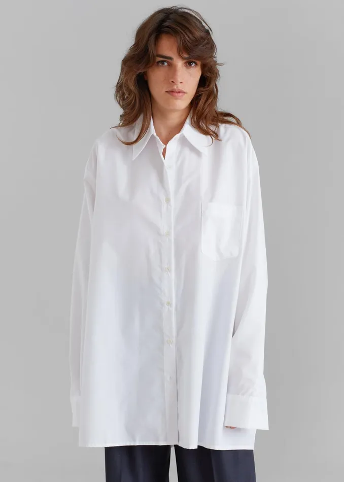 Women Jany TieNeck Shirt 8211 White The Frankie Shop Tops