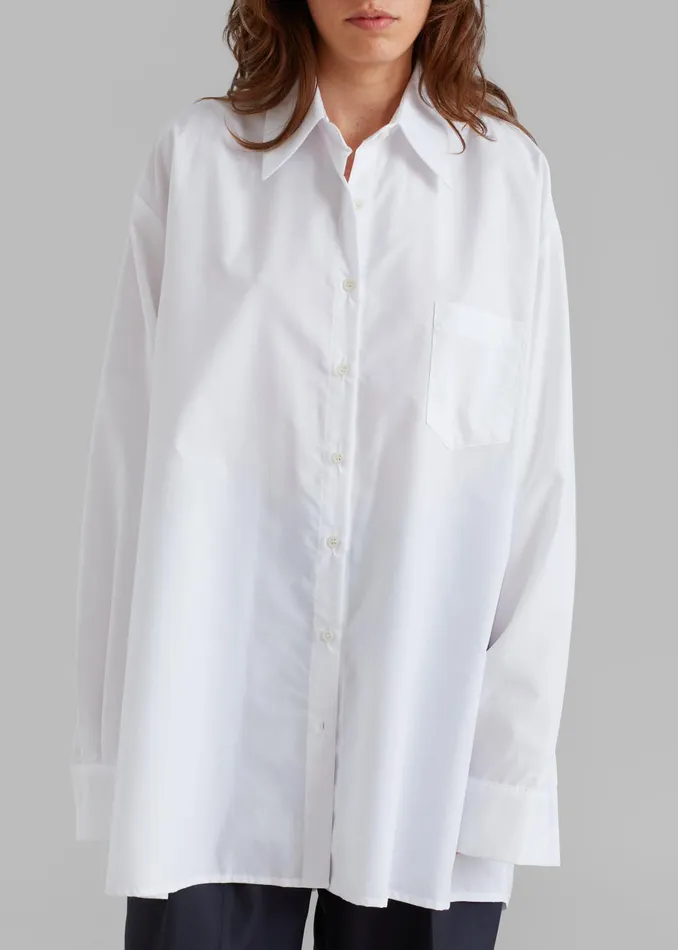 Women Jany TieNeck Shirt 8211 White The Frankie Shop Tops