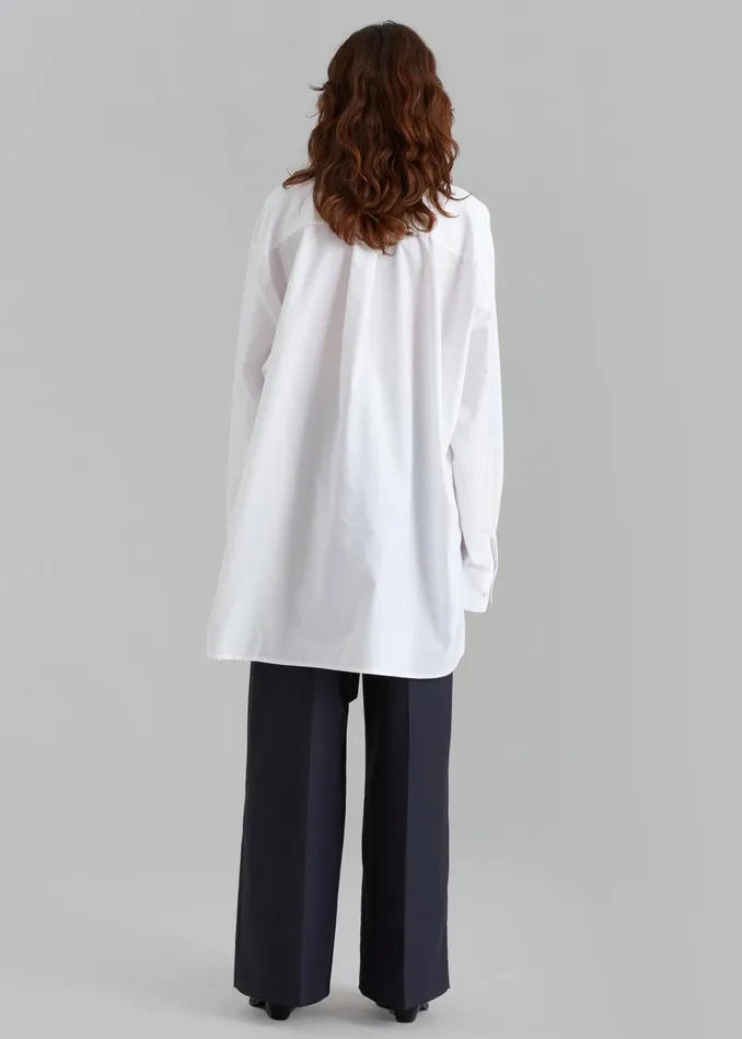 Women Jany TieNeck Shirt 8211 White The Frankie Shop Tops