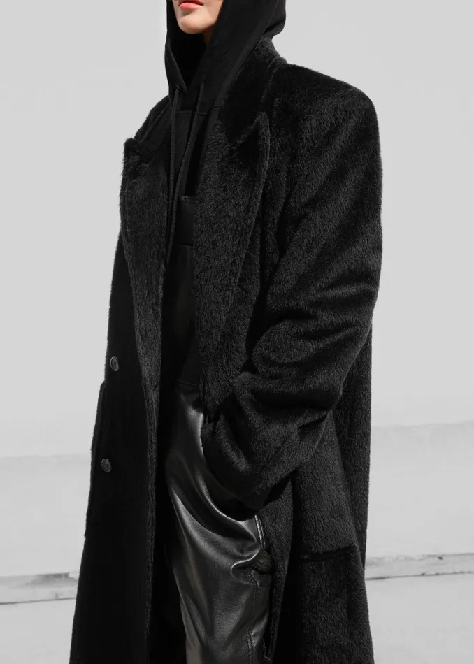 Women Jaylene Oversized Wool Coat 8211 Black The Frankie Shop Outerwear