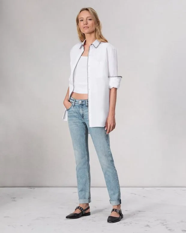 Women Jeans Rag and Bone Dre Slim Boyfriend Jean Vintage Stretch Denim Daphne