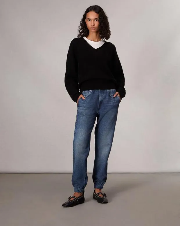 Women Jeans Rag and Bone Miramar Fleece Jogger Pant Cotton Fleece Grove