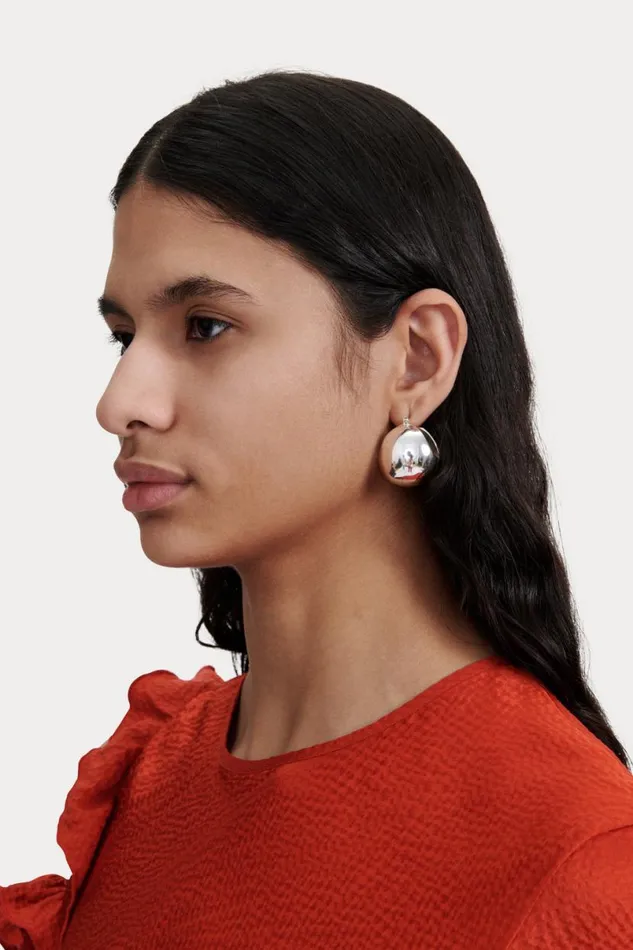Women Jewelry Rachel Comey Large Keel Hoop Silver