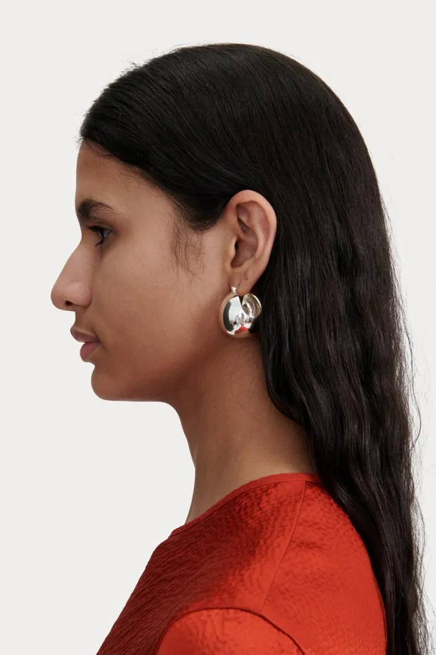 Women Jewelry Rachel Comey Large Keel Hoop Silver