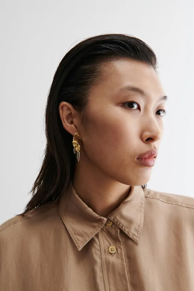 Women Jewelry Rachel Comey Quarry Elbe Loop Earring Pair Brass