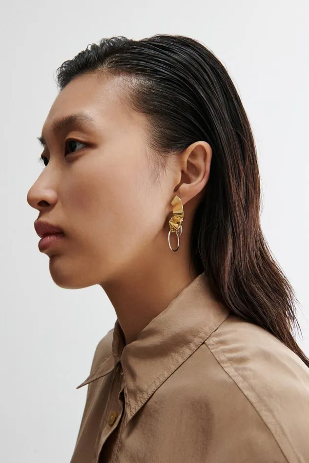 Women Jewelry Rachel Comey Quarry Elbe Loop Earring Pair Brass