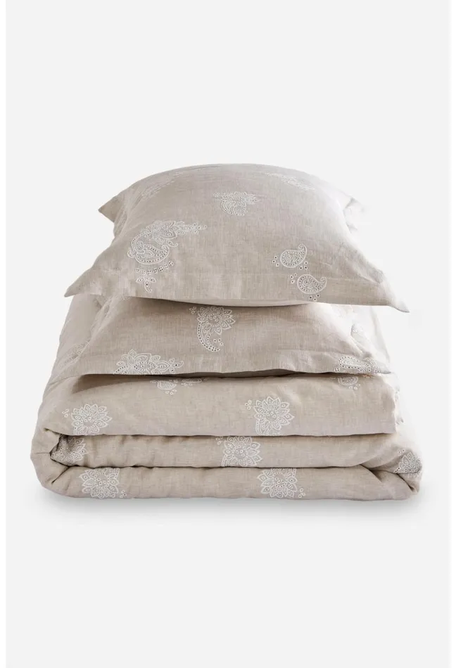 Women Johnny Was Bedding Skyler Eyelet Linen Standard Shams Sand