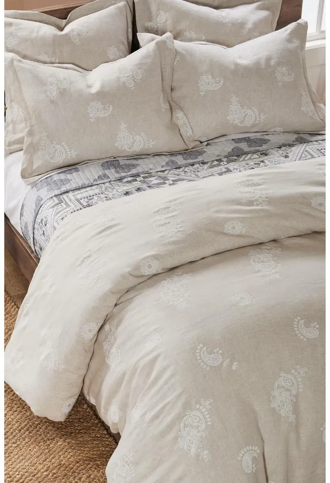 Women Johnny Was Bedding Skyler Eyelet Linen Standard Shams Sand
