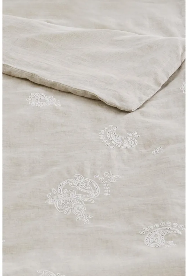 Women Johnny Was Bedding Skyler Eyelet Queen Linen Duvet Sand