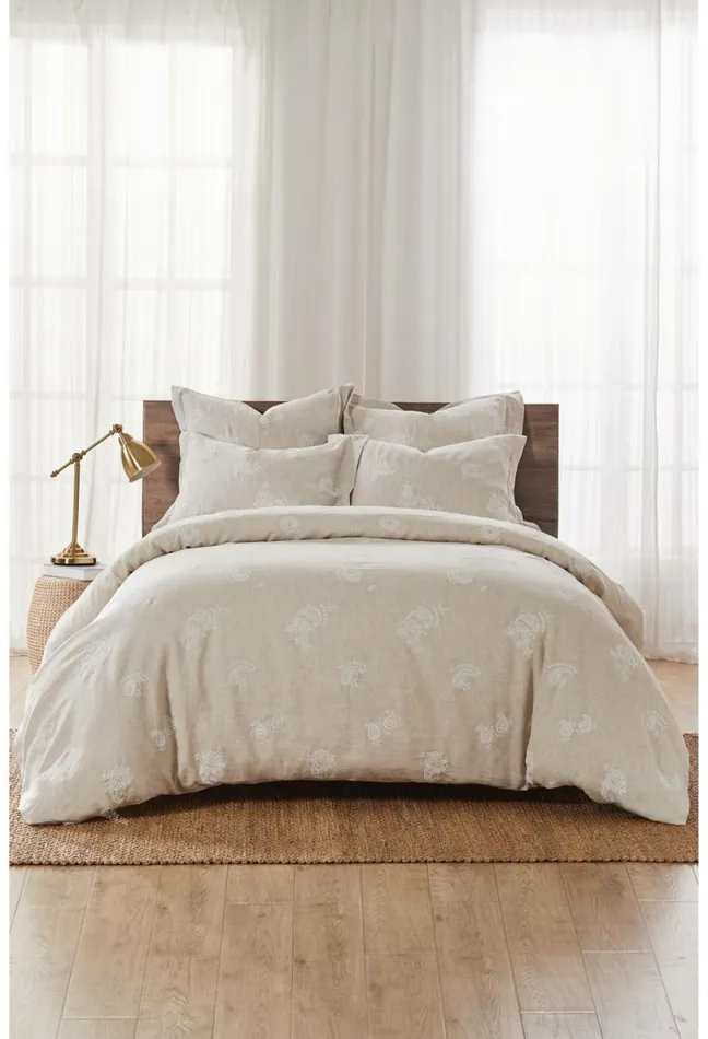 Women Johnny Was Bedding Skyler Eyelet Queen Linen Duvet Sand