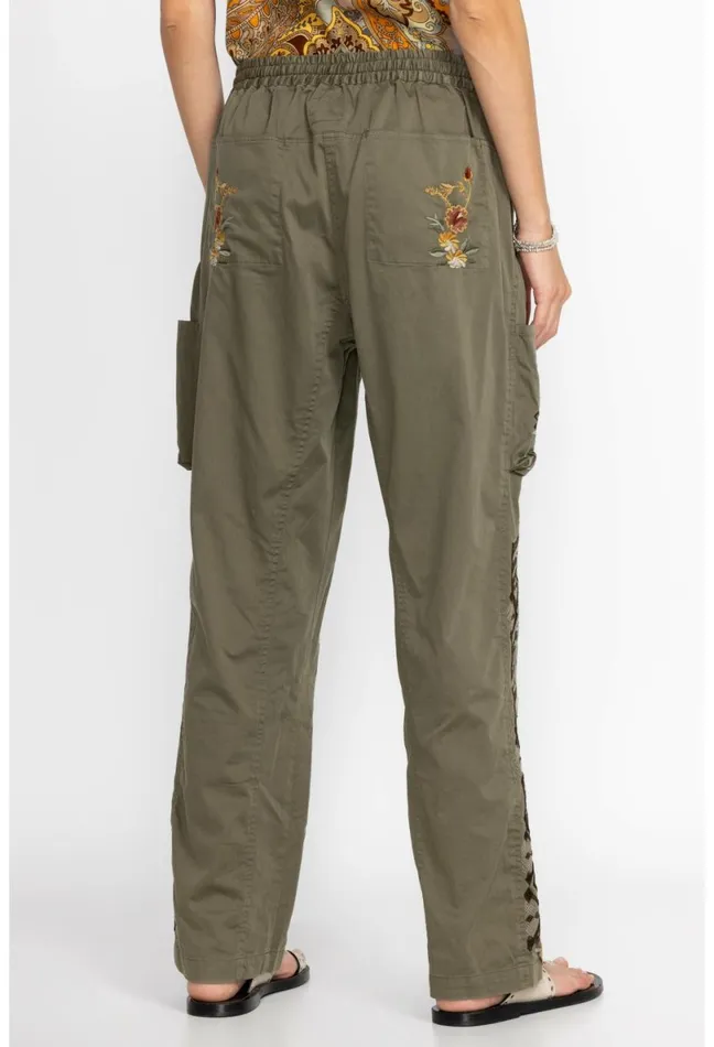 Women Johnny Was Bottoms Whitney Pant Martini Olive