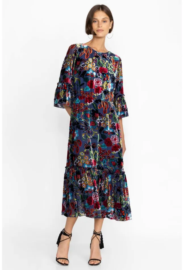 Women Johnny Was Dresses Minto Burnout Tanya Dress Lined Minto