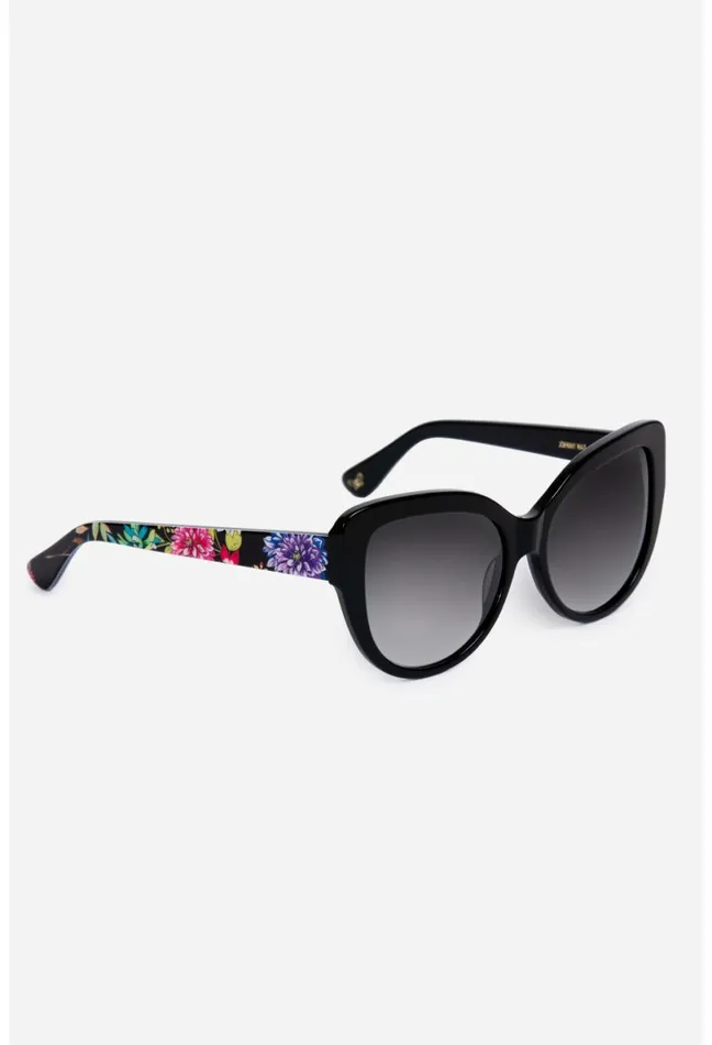 Women Johnny Was Eye Wear Sydnee Sunglasses Black Printed Dreamer Noir