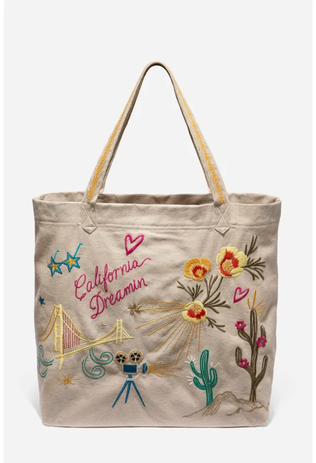Women Johnny Was Handbags California Everyday Tote French Macaroon