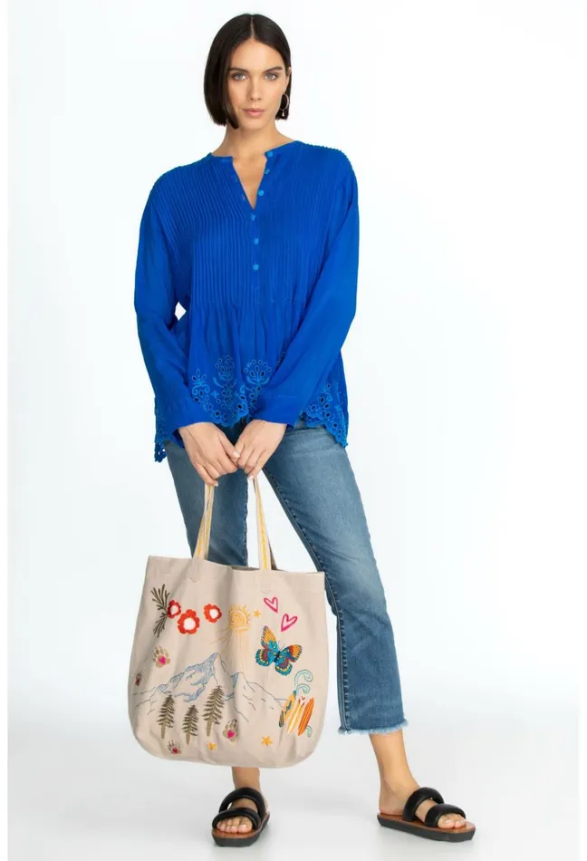Women Johnny Was Handbags California Everyday Tote French Macaroon