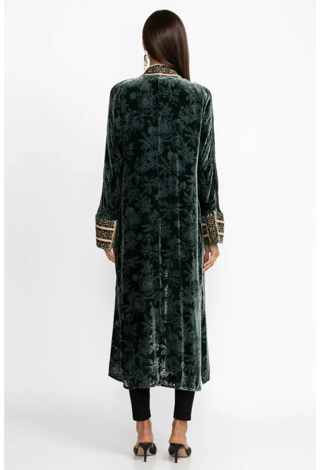 Women Johnny Was Kimonos Natalia Silk Kimono Emerald Green